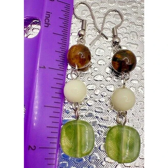 Beaded Tiger Eye Necklace, Earrings and Bracelet set - Picture 6 of 6